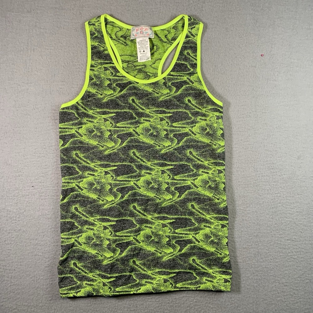 F&F sport heather green Run Racerback Tank Top One Size activewear